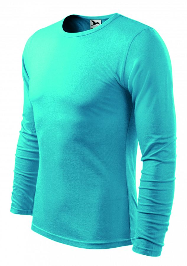 Pánské tričko dlouhý rukáv FIT-T LS 119 tyrkys vel. L - Obrázek Pánské tričko dlouhý rukáv FIT-T LS 119 tyrkys vel. L - Obrázek